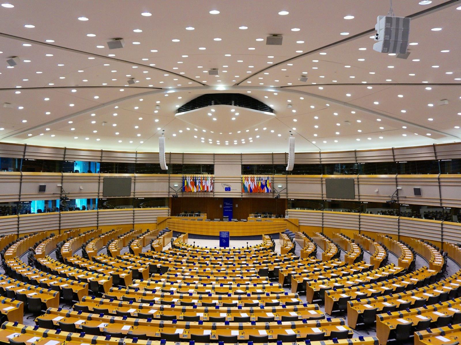 Plenarsaal im EU-Parlament in Brüssel