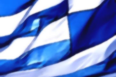 Griechische Landesfarben Blau und Weiß
